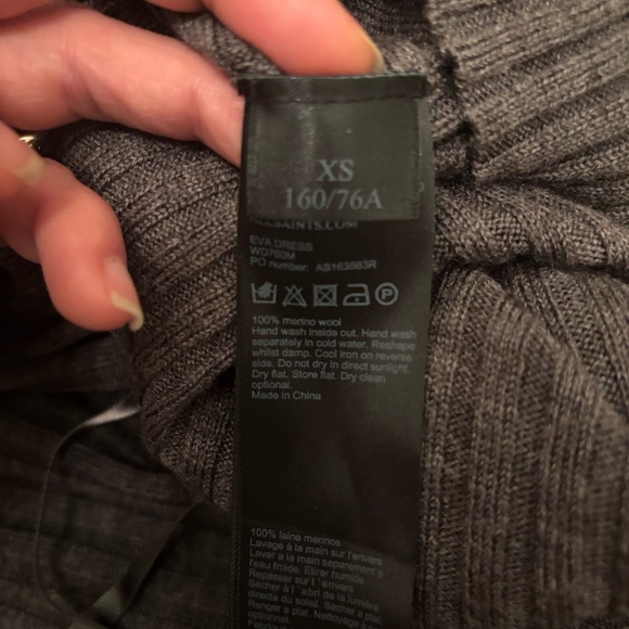 All Saints Charcoal Asymmetrical Eva dress - Picture 12 of 12